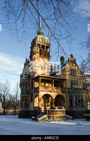 Villa Lusthusporten à Stockholm, matin d'hiver Banque D'Images