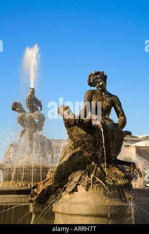 Fontana delle Naiadi, fontaine sur la Piazza della Repubblica Rome Italie Banque D'Images