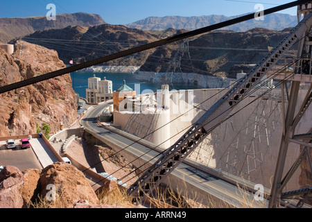 Le Barrage Hoover, du lac Mead Banque D'Images