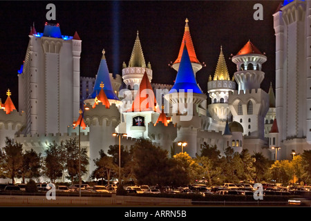 L'extérieur de l'hôtel Excalibur, Las Vegas Banque D'Images