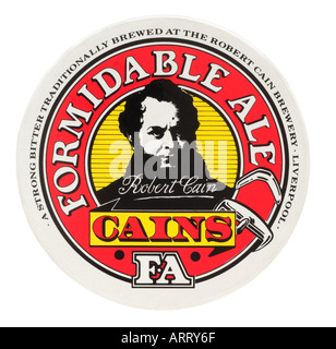 Pompe à bière label England UK Royaume-Uni GB Grande-bretagne formidable ale cains fa Banque D'Images