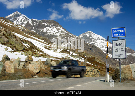 Sur le col du Julier dans les Alpes Suisse Grisons Suisse Banque D'Images