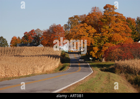 Route des Cantons de l'est Province de Québec Canada Banque D'Images