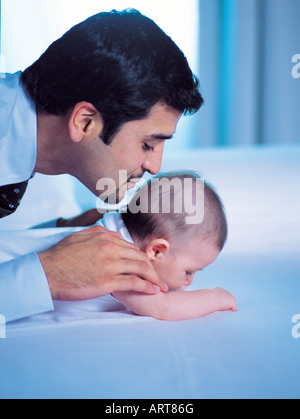 Père avec Baby Boy Banque D'Images