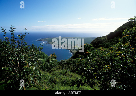 Seacliff Kalaupapa Molokai Hawaii penninsula et Banque D'Images