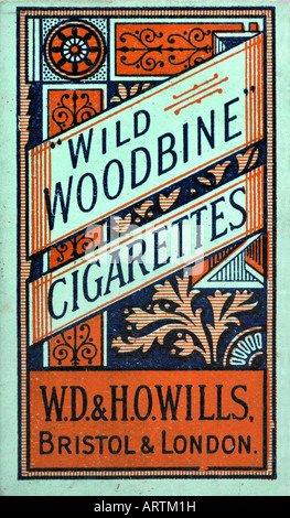 Années 1930 Années 1940 Années 1950 Années 1960 Wills Cigarettes pack Woodbine sauvages ou de paquets pour un usage éditorial uniquement Banque D'Images