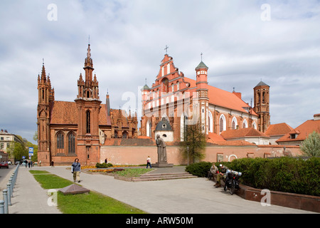 Église St Annes à Vilnius Lituanie Banque D'Images