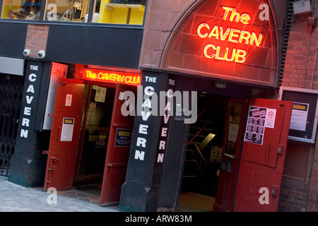 Le célèbre CAVERN CLUB OÙ LES BEATLES ONT JOUÉ D'ABORD À LIVERPOOL Liverpool Accueil des Beatles en Angleterre Banque D'Images