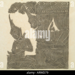 Frottages de pastel en relief de Ramayana conte épique en Grand Palace Bangkok Thailande Asie du Sud Est Wat Phra Kaeo Frottages de pastel en relief de Ramayana conte épique en Grand Palace Bangkok Thailande Asie du Sud Est Wat Phra Kaeo