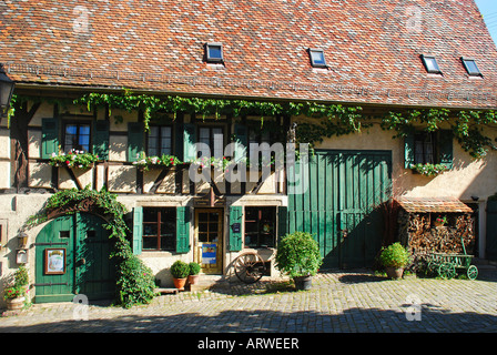 Maison privée dans la vieille ville de Nuertingen, Baden Württemberg Allemagne Banque D'Images