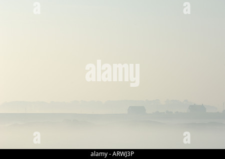 Ballywalter dans la brume le comté de Down en Irlande du Nord Banque D'Images