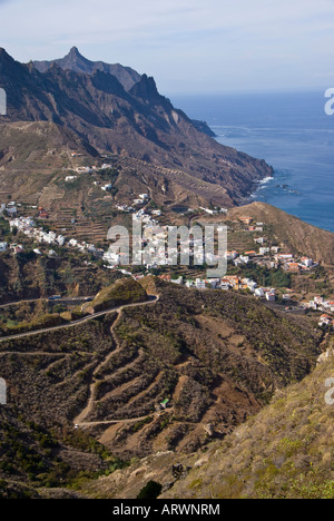 Tenerife Taganana village d'Anaga salon nord-est de l'île l'agriculture et vignes Banque D'Images