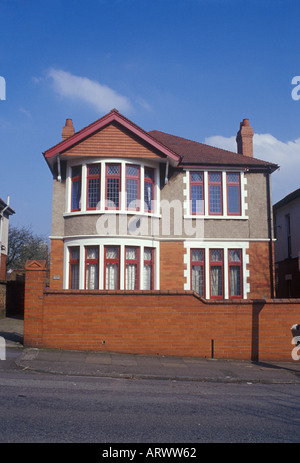 Glamorgan Cardiff Galles du Sud. Maison individuelle Maison de banlieue ordinaire construit entre les deux guerres Banque D'Images