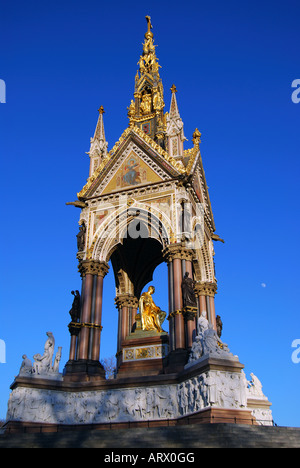 Le Prince Albert Memorial, Hyde Park, Kensington, Londres, Angleterre, Royaume-Uni Banque D'Images
