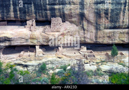 Le Temple du feu dans Fewkes Canyon à la Mesa Verde National Park Colorado USA Banque D'Images