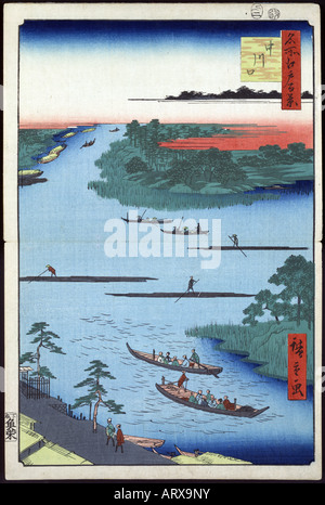 Japanese Ukiyo e imprimer Banque D'Images