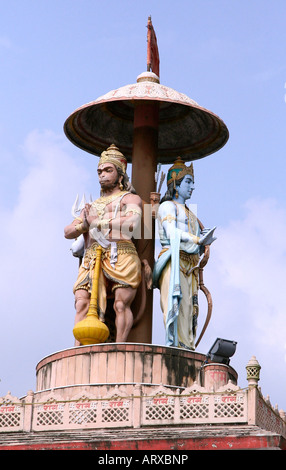 Statue de seigneur Ram et hanuman Rishikesh Inde Banque D'Images