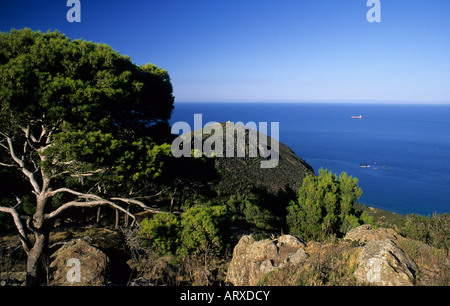 Ex prison, l'île de Capraia, Toscane, Italie Banque D'Images