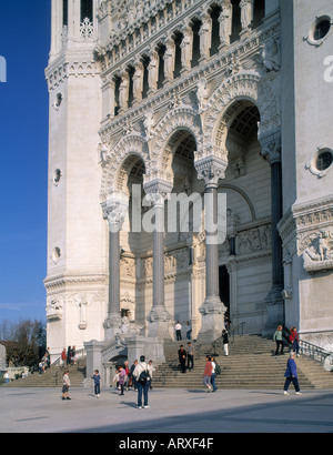 Cathedrale Saint Jean Basilique Notre Dame de Fourvière lyon rhone Rhone Alpes France Banque D'Images