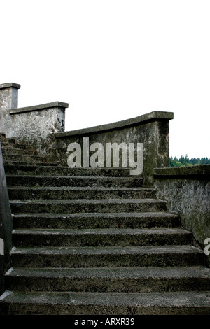Par des escaliers à Stanley park seawall Banque D'Images