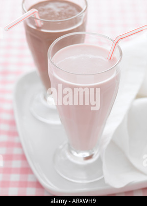 Milkshakes tourné avec appareil photo moyen format Hasselblad pro Banque D'Images