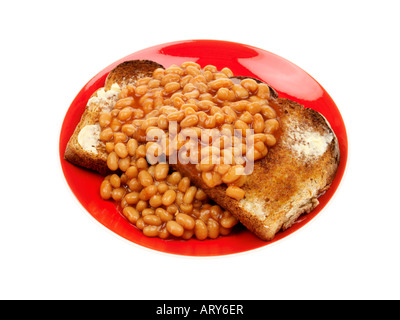 Les haricots sur Toast Banque D'Images