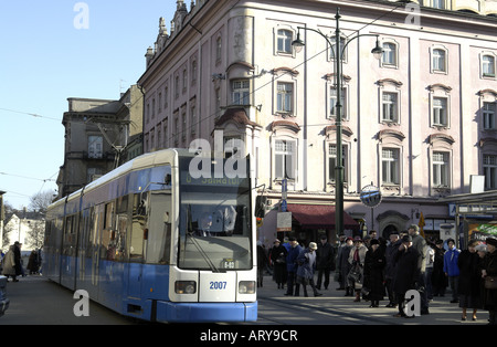 Tramway de Krakow Banque D'Images