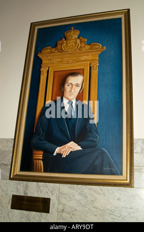 Une peinture sur l'affichage à l'intérieur de l'Assemblée Nationale sur la Grande Allée à Québec, Canada Banque D'Images