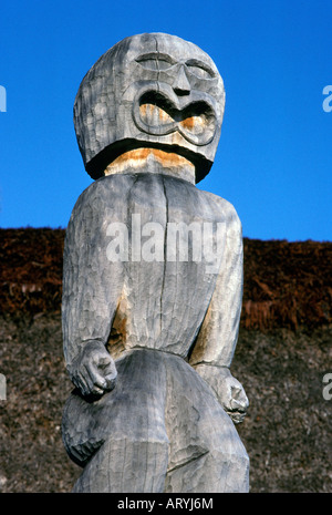 Tiki (Kii) à Puuhonua O Honaunau National Historical Park (Ville de Refuge) Banque D'Images