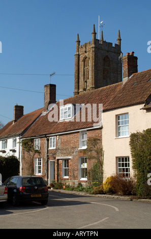 St Marys Church et de l'habitation à Dorset Angleterre Cerne Abbas Banque D'Images