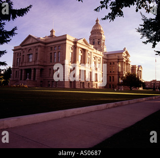 Wyoming State Capitol building à Cheyenne qui s'appelle l'état de Cowboy Banque D'Images