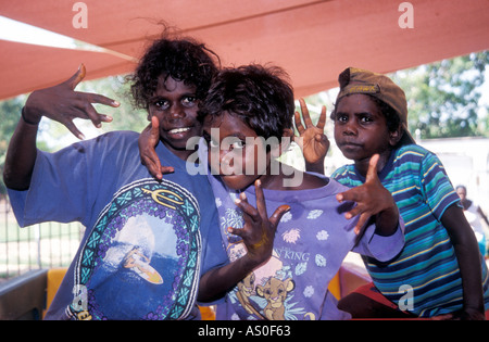 L'école maternelle Nguiu Bathurst communauté Tiwi Islands Banque D'Images