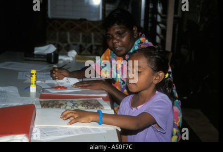 Tiwi Islands Nguiu Bathurst école primaire communautaire Banque D'Images