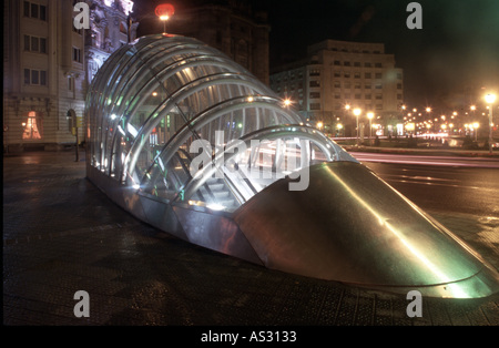 Métro de Bilbao, Bilbao, Ausgang 2, Sir Norman Foster Banque D'Images