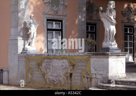 Oeiras, Barockgarten Palacio do Marques de Pombal, Skulpturen, ab 1737 Banque D'Images