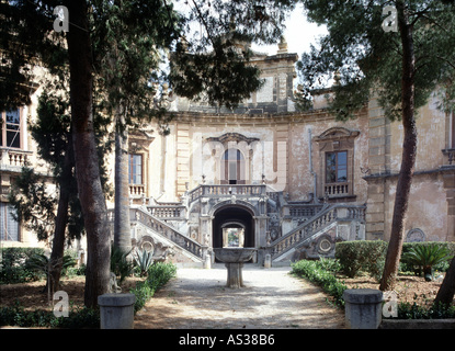 Bagheria, Villa Palagonia, Nord-Westansicht Banque D'Images