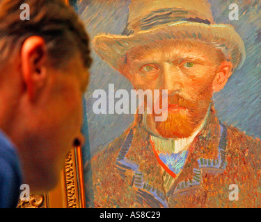 Amsterdam Pays-Bas Self Portrait par Van Gogh dans le Rijksmuseum Banque D'Images