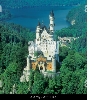 Le château de Neuschwanstein près de Fussen Allemagne dans la région de Bavière Banque D'Images