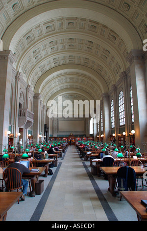 Bates Hall at Bibliothèque publique de Boston Boston MA Banque D'Images