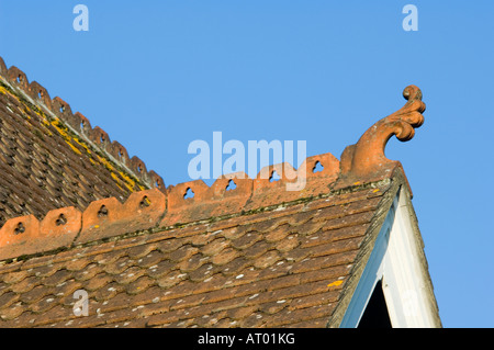 Tuiles de toit UK Surrey Albury Banque D'Images