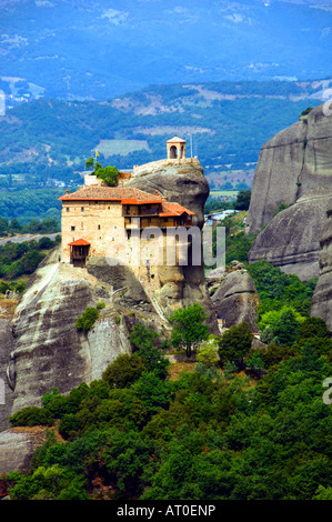 Le monastère Moni Agias Triados Monastère Sainte Trinité dans la région des météores en Grèce Banque D'Images