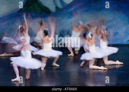 Résumé de la scène de ballet Casse-Noisette en neige Banque D'Images