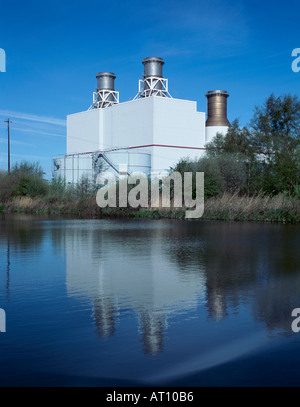 Keadby power station (au gaz naturel) sur le canal, et Stainforth Keadby Keadby, près de Scunthorpe, Nord du Lincolnshire, Angleterre, Royaume-Uni. Banque D'Images