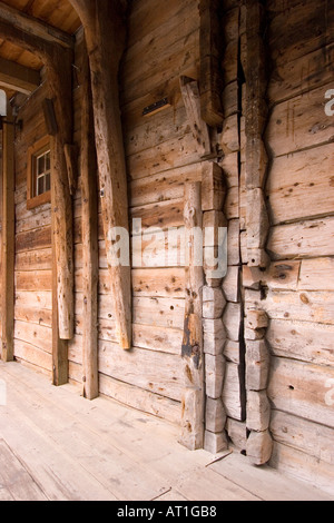 Détail de l'ancien en bois de Bryggen, Bergen Banque D'Images