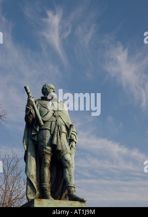 Statue de Frédéric le maréchal duc de York sur l'Esplanade du Château d'Édimbourg Banque D'Images