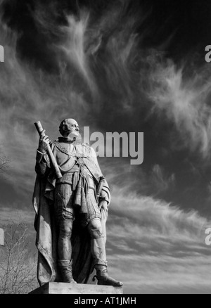 Statue de Frédéric le maréchal duc de York sur l'Esplanade du Château d'Édimbourg Banque D'Images