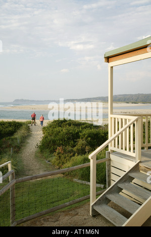 Maisons de vacances au bord de la mer, dans Tuross Head , Australie Banque D'Images