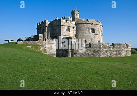 Le Château de Pendennis, Falmouth, Cornwall, UK. Le donjon, construit en 1540 pour le Roi Henry VIII Banque D'Images