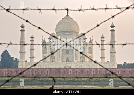 Taj Mahal Agra le tombeau de l'épouse de Shah Jahan un pf le beau bâtiment dans le monde Banque D'Images