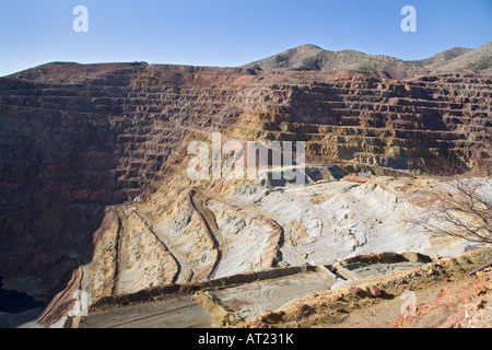 La mine de cuivre à ciel ouvert de lavande Banque D'Images